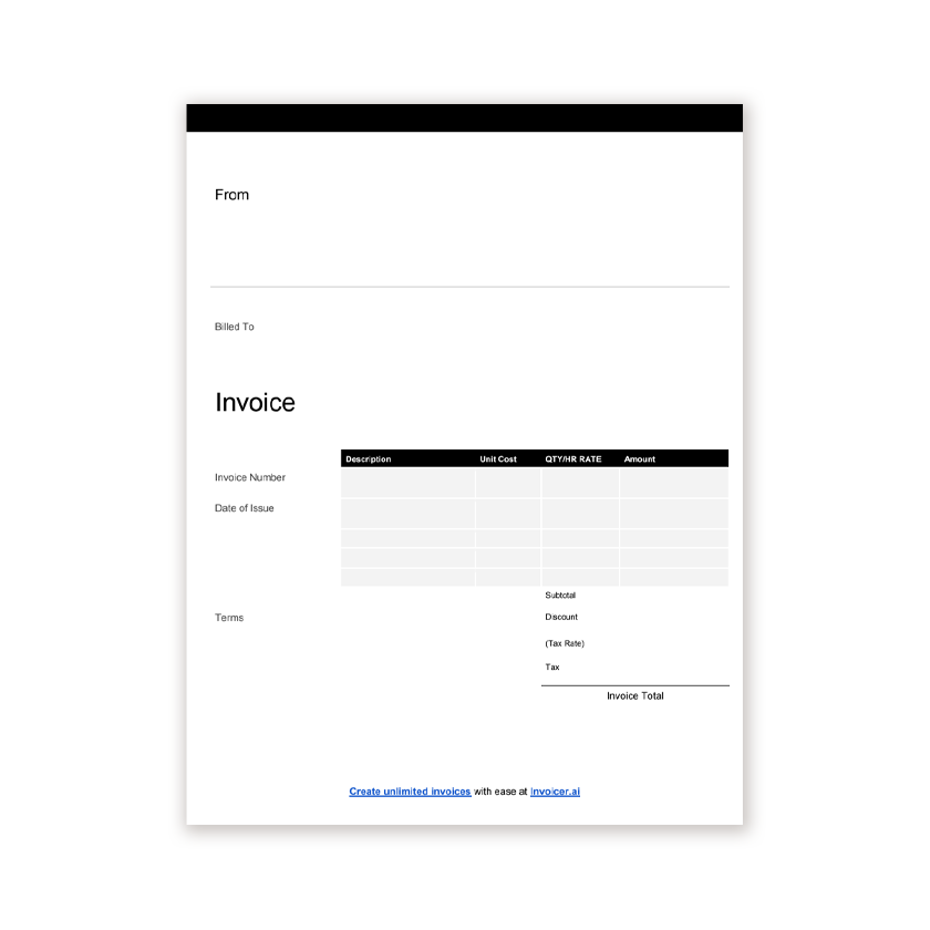 Blank Invoice Forms
