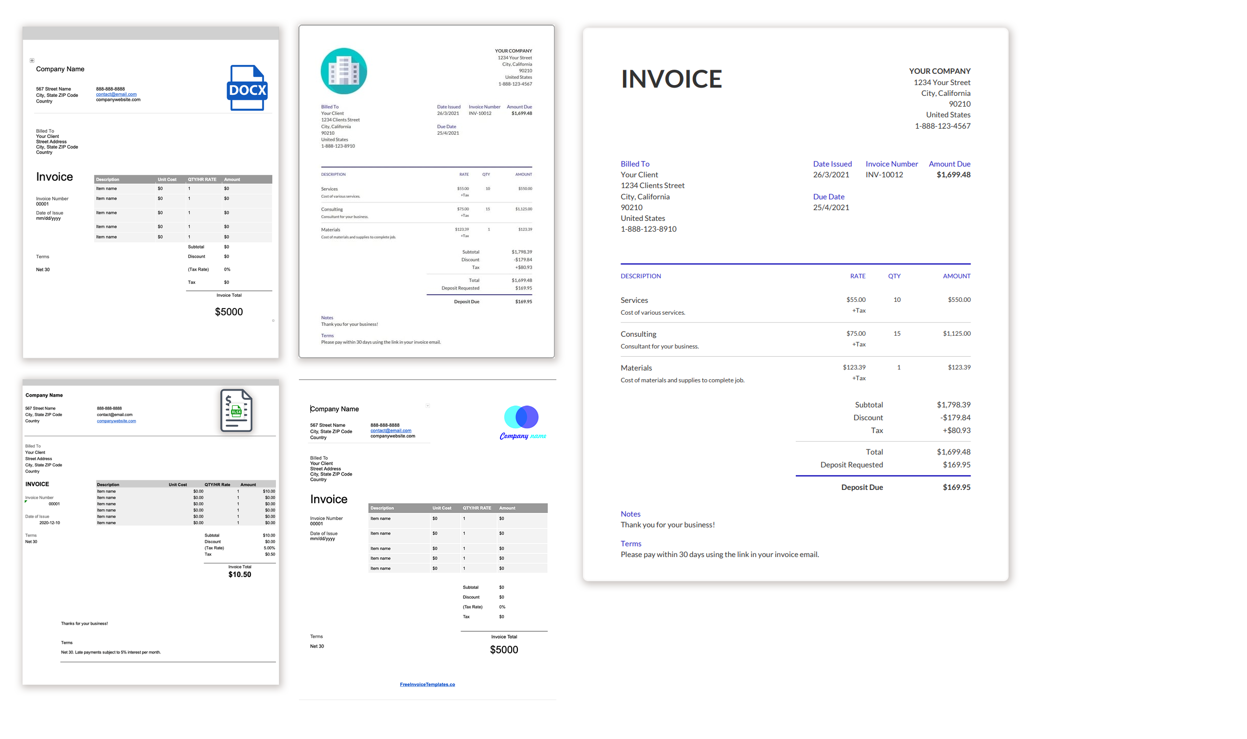 Preview of a free template that can be used as a payment receipt
